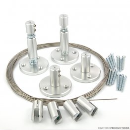 Wire Kit WSK-4: Floor to Ceiling Mounts for 1/4” Material